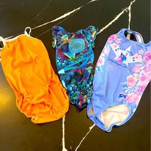 3 gymnastics leotards